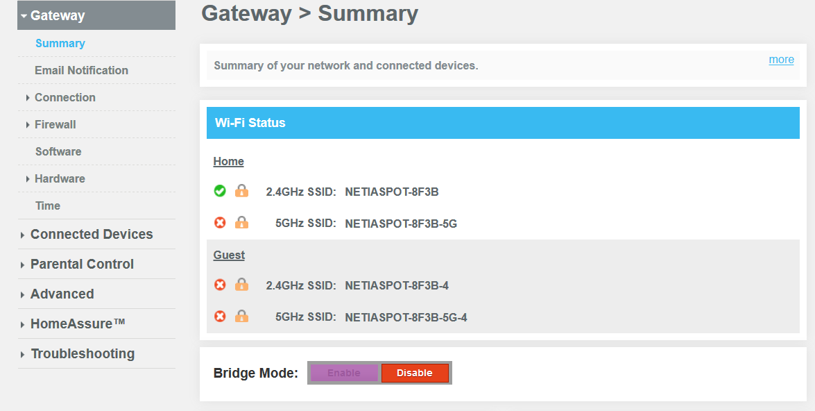 Arris TG6441B - tryb bridge