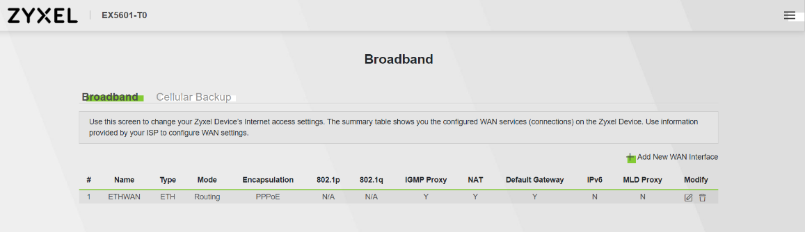 Zyxel EX5601-T0 - DNS