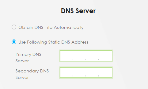 Zyxel EX5601-T0 - DNS